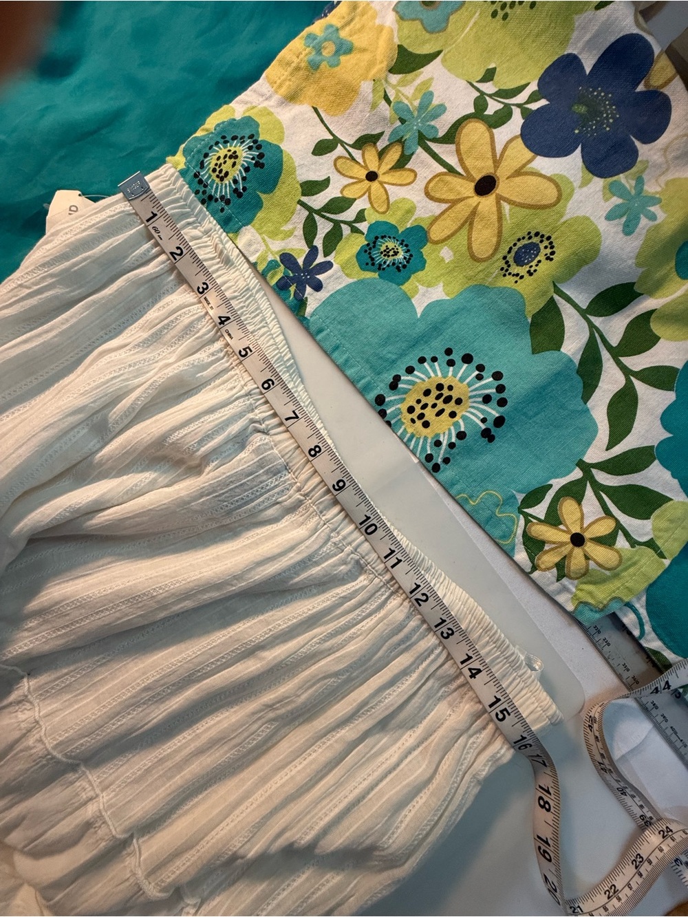 Roz & Ali White cotton tiered festival skirt XL NWT - Picture 10 of 16